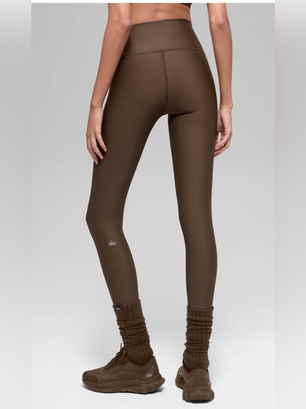 Like New! Alo Yoga Airlift High Waist Winter Warm Legging/Espresso/Medium - Picture 3 of 7